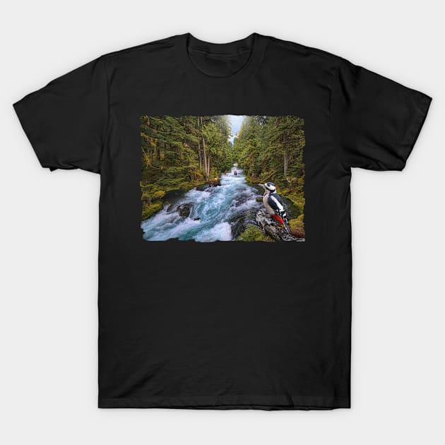 Watching The Bears Fish T-Shirt by PhotoArts